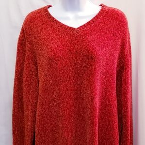 Studio Works Sparkly Red Sweater - Size XL